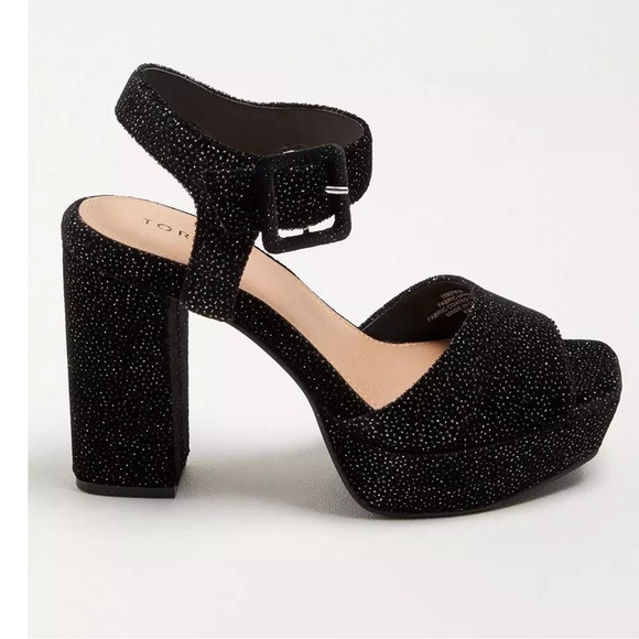 Torrid 10WW 10 Wide Width Sexy Ankle Strap Platform 4.5" Heel Open Toe Shoes New - Picture 5 of 6